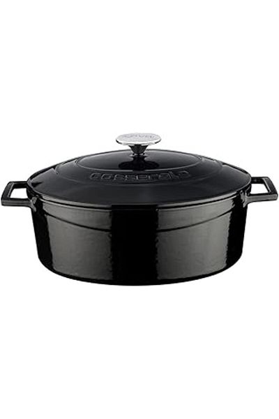 Store Metal Oval Cast Pot, 29 Cm, 4.67 L Volume, Black