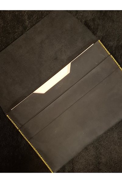 MAT Deri حقيبة كمبيوتر محمول متوافقة مع Macbook 13 Air m1 m2 m3 m4 مصنوعة يدويًا من جلد نوبوك أنثراسايت