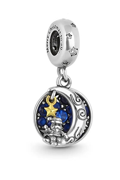 Fubena Ayda Noel Baba Sallantılı Gümüş Charm