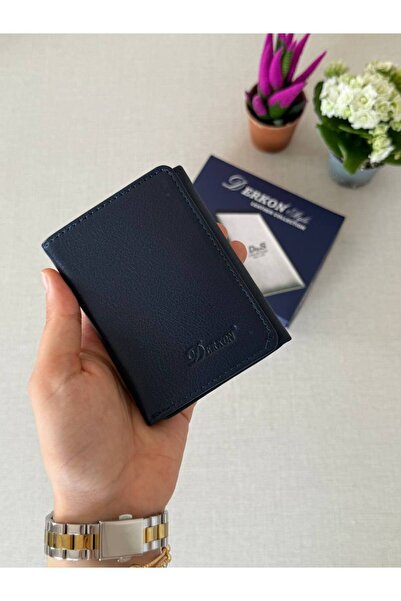 DERKON Чоловічий гаманець Lacivert Sakura - натуральна шкіра, магнітна застібка