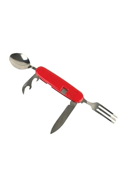 Locampel مجموعة سكاكين ملعقة شوكة كومانيا قابلة للطي للمطبخ الخارجي