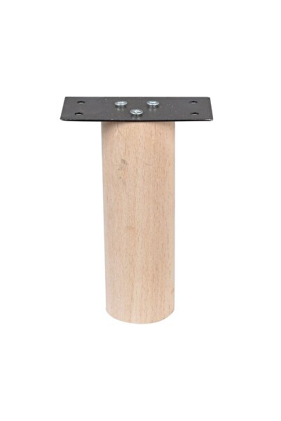 X-Perk Picioare din lemn pentru mobilier, scaun, canapea, masuta de cafea, picior dulap, lungime 12 cm, diametru 4 cm, nevopsit