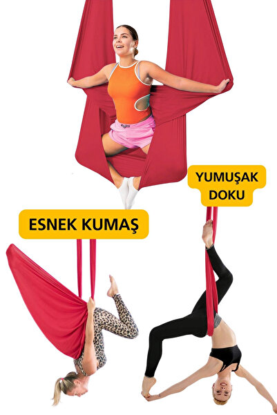 KAŞIKBEY Esnek Aır Antigravity Yoga Fly Hamağı, Askılı Yoga Denge Spor Aleti  Esnek Yoga fly Salıncağı