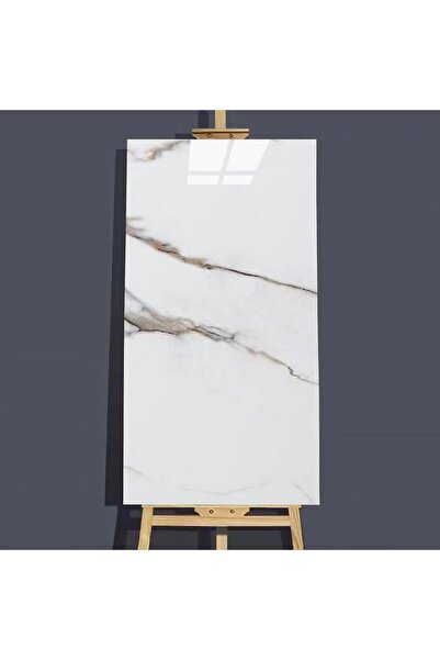 UKAB Kendinden Yapışkanlı Esnek Köpük Beyaz Pvc Mermer Panel 60x30 cm Banyo W...