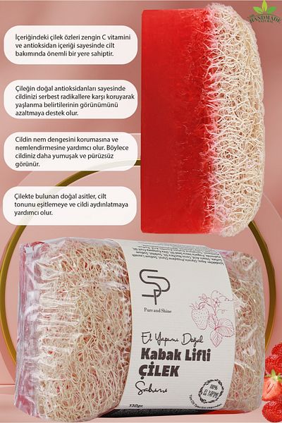 Pureandshine Handmade Natural Purple Life Strawberry Soap