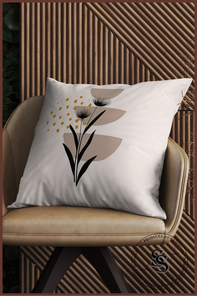 SasoHome Spring Flowers Patterned 3D Digital Printed 4-Piece Decorative Gift Cushion Cover - Pillow Case