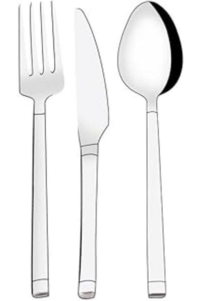 STOREMAX Serenk Barselona Stahl Gabel Löffel Messer Set 18 Stück