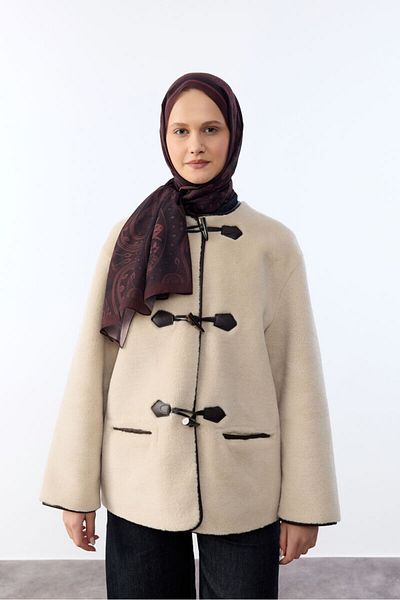 cs camellia scarf Allica Ethnic Pattern Cotton Soft Non-Slip Shawl-Brown