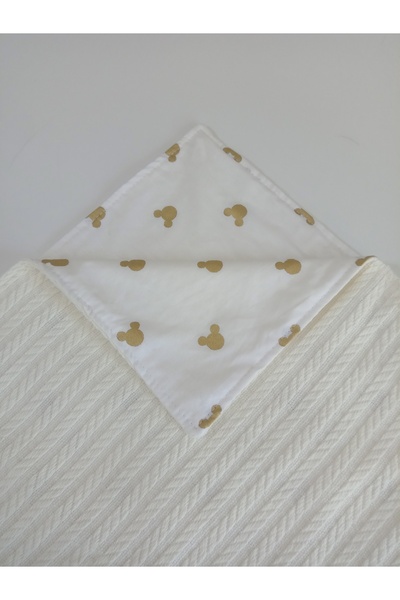 Wenaris بطانية محبوكة من القطن بنسبة 100% مقاس 90x110