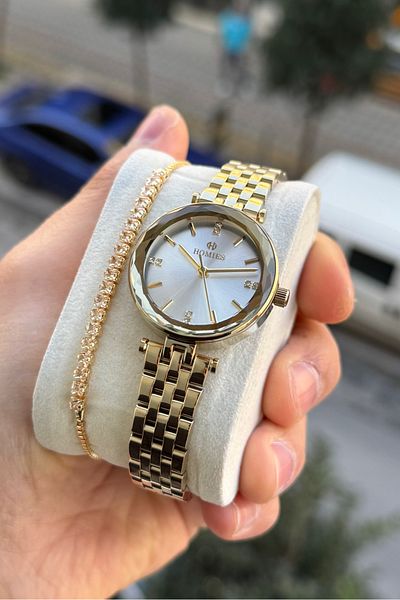 Homies Women's Wristwatch Gift Box and Bracelet