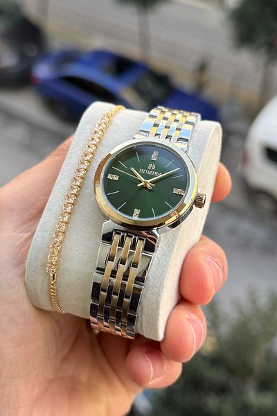 Homies Women's Wrist Watch with Gift Box and Bracelet Gift Hm 54253325