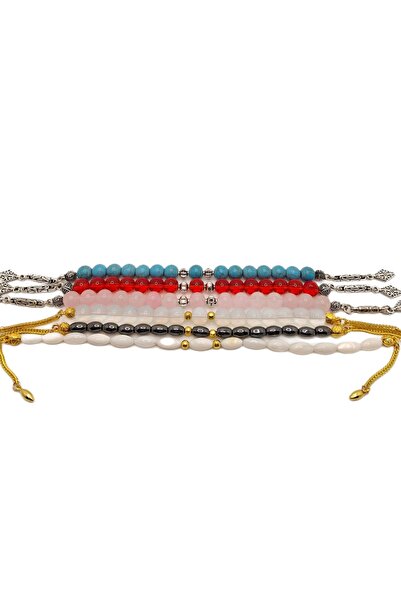 Han Ticarethane Σετ 6 Προσαρμοσμένη Φυσική Πέτρα Zaza Tasbih