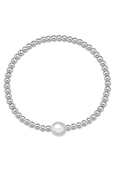 YOKOAMİİ Perlenarmband Armband Süßwasser-Zuchtperle weiß