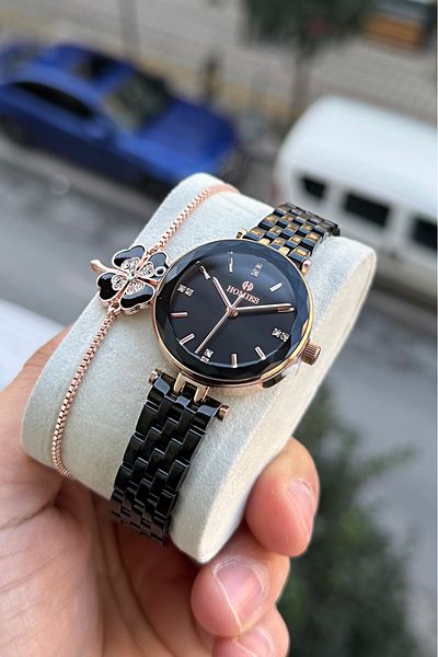 Homies Women's Wrist Watch Gift Box and Bracelet Gift - Hm 769834562