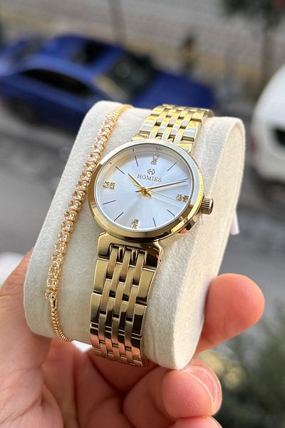 Homies Women's Wrist Watch with Gift Box and Bracelet Gift Hm 54253325