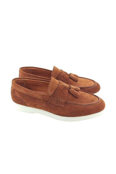 MİLONEK 202413471222   Men's Suede Casual Loafer - Tasseled Cinnamon