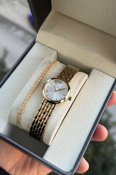 Homies Women's Wrist Watch Small Case Vintage Model with Gift Box and Bracelet Gift Hm 53653677
