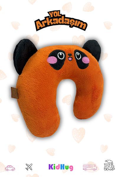 KidHug Fată Băiat Copil Pernă de călătorie Animal - Figurine Anime Brodate Colorate
