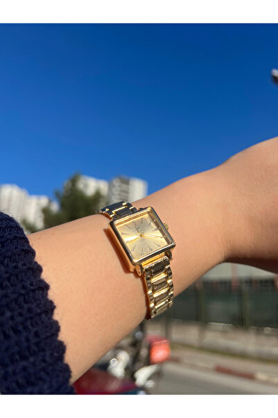Happy Vibes Kare Şık Gösterişli Kadın Kol Saati