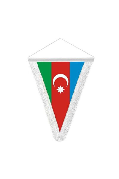 Asilmeydan Azerbaycan Cumhuriyeti Hatıra Üçgen Flama Bayrak