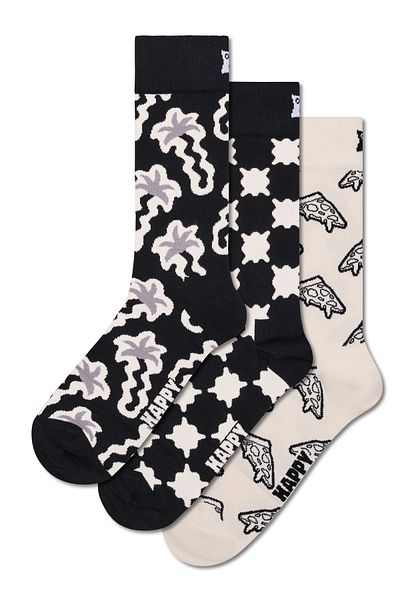 Happy Socks Strümpfe BLACK & WHITE Socken 3er Pack
