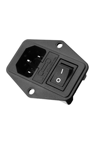 Mykablo Sigortalı Anahtarlı C14 Erkek Şase Tipi Power Soket - Vidalı