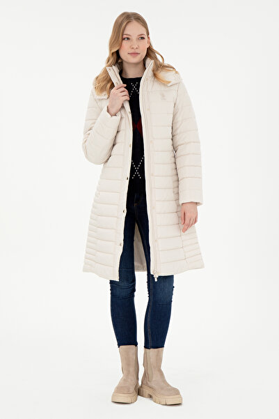 U.S. Polo Assn. Stone Color Women's Coat - 50292663 -Vr049