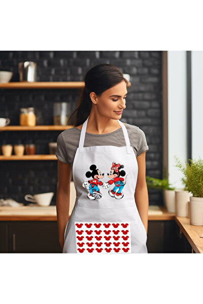 Sister Home Design Mickey and Minnie - Love Themed Multi-Purpose Apron