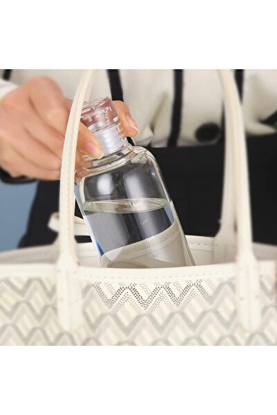 Home Zone 500ml Water Bottles with Time Marker Reusable Clear Glass Drinking Bottles