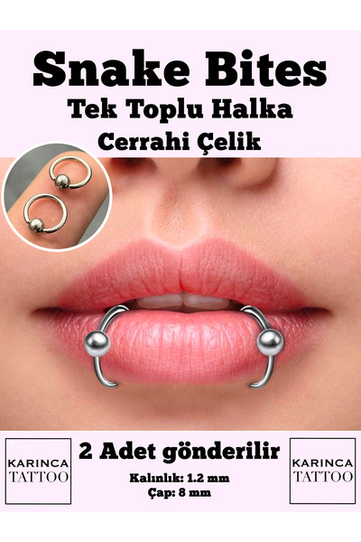 Karınca Piercing Snake Bites Piercing (2 adet)