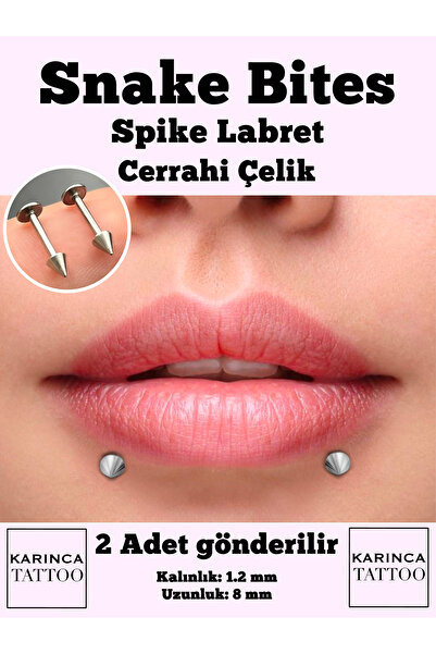 Karınca Piercing Snake Bites Piercing (2 adet)