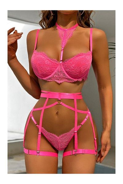 For Dreams 8425 Μοντέλο Σετ καλτσοδέτας με φλοράλ σχέδια