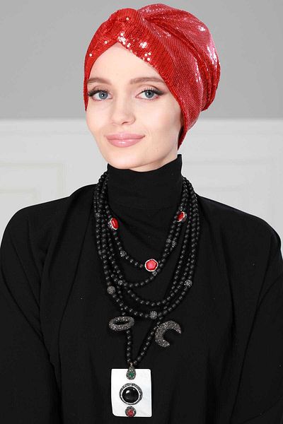 Ayşe Tasarım Mihrace بونيه مطرزة - موديل B-4PY
