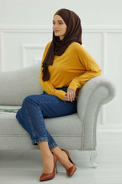 Aisha's Design Double Colored Plug and Play Practical Combed Cotton Shawl,cps-49,cps-49