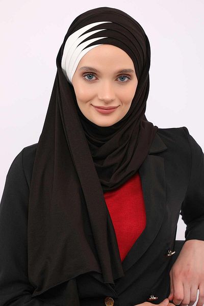 Aisha's Design Double Colored Plug and Play Practical Combed Cotton Shawl,cps-49,cps-49