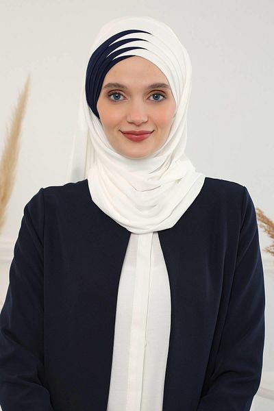 Aisha's Design Double Colored Plug and Play Practical Combed Cotton Shawl,cps-49,cps-49