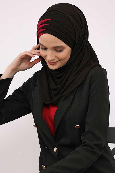 Aisha's Design Double Colored Plug and Play Practical Combed Cotton Shawl,cps-49,cps-49