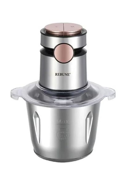 rebune Steel Vegetable And Meat Grinder With Two Speeds 3 L 500 W RE-2-150 Silver