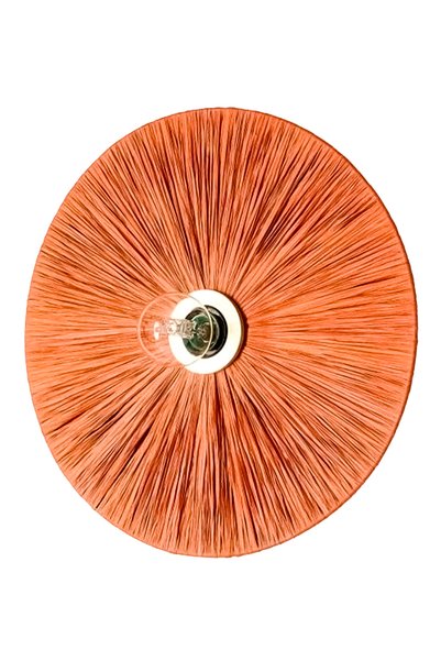 NYLife Orange Raffia Round Modern Wall Lamp Wall Light