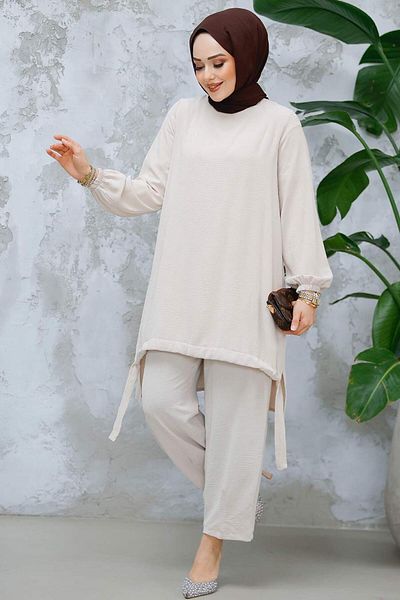 Neva Style Set de două hijab bej - 65876BEJ