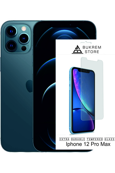 Store iPhone 12 Pro Max Compatible Full Covering Transparent Unbreakable Temp...
