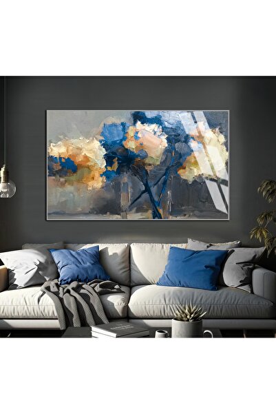 Harika bir ev HARİKABİREV | FORMĂ DE FLORI ABSTRACTĂ ALBASTRU-ALBĂSTRUIU CREA...