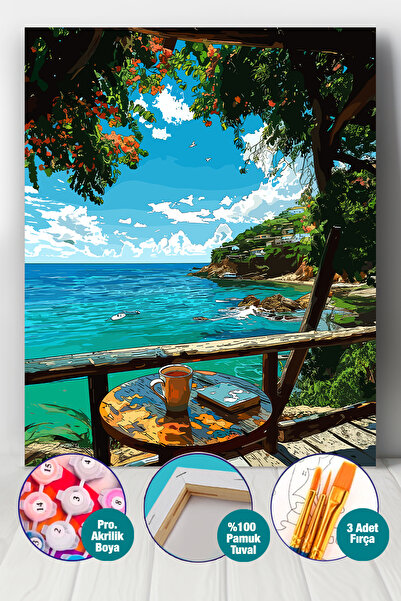 Picasso World Hobby Art Sayılarla Boyama Numaralı Tuval Seti Fırça Boya Dahil...