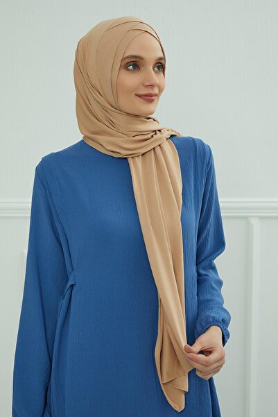 Aisha's Design Πρακτικό χτενισμένο βαμβακερό σάλι με σταυρωτό μπροστινό μέρος, PS-40, καφέ γαλακτώδες