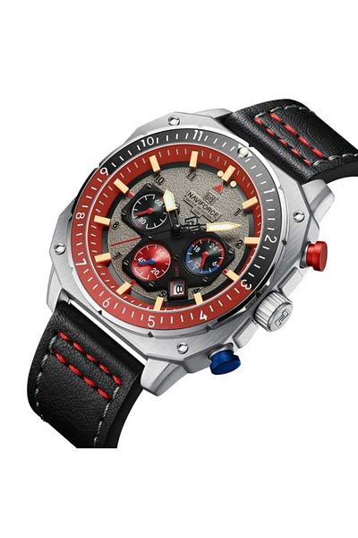 Naviforce Men's Wrist Watch Function Leather Band 2150