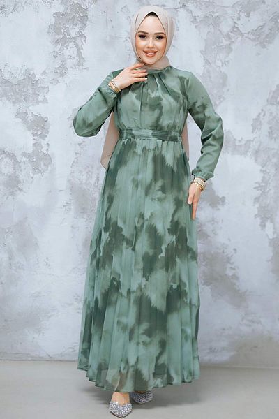 Neva Style Rochie hijab cu model kaki - 34469HK