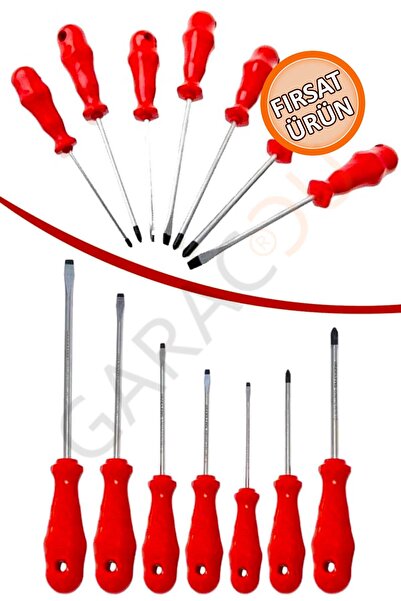 7-Piece Professional Flat And Phillips Screwdriver Set, Screwdriver Set