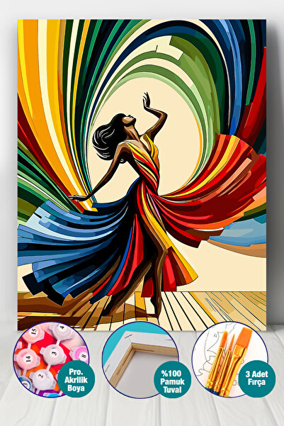 Picasso World Hobby Art Sayılarla Boyama Numaralı Tuval Seti Fırça Boya Dahil...