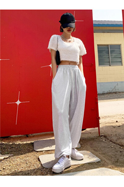 CAONNES Σετ φόρμας και παντελονιού JOGGER σε γκρι χρώμα - Πλεκτό ύφασμα με 2 ...