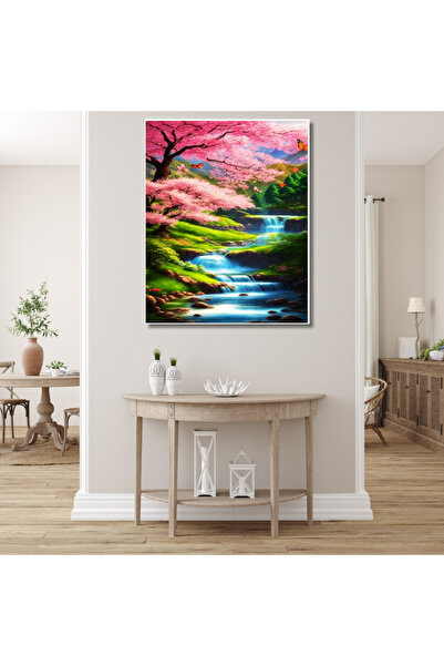 LİLYHOBBYLAND Sayılarla Boyama Hobi Seti Renkli Baskı (ÇERÇEVELİ) 50x65 Cm: P...